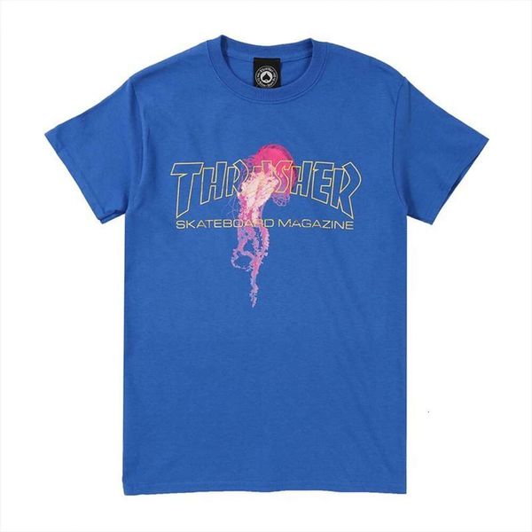 THRASHER T-SHIRT Designer Tee Luxury Moda Moda Tshirts Imprima Casual Casual e Confortável Trendência Versátil Caminhadas de Manga Curta