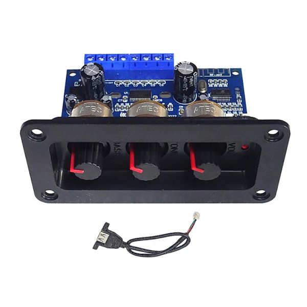 Amplificatore 2.1 Canale Bluetooth Digital Amplifier Board 2X25W+50W BT5.0 Subwoofer Classe D Scheda audio DC1220V con cavo USB