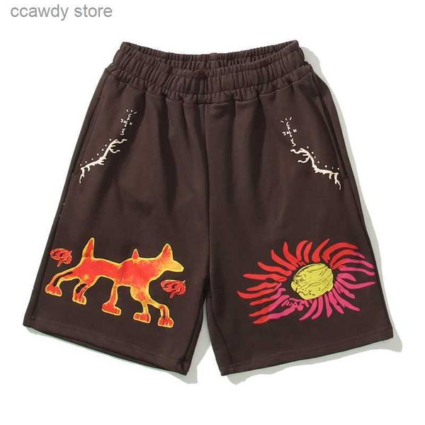 Shorts maschile Tter Graffiti Terry Summer Men and Women Jogger che corse i pantaloni di oversize casual a cinque punti H240507