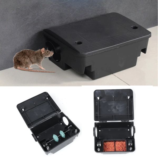 Fallen wiederverwendbarer Mausfalle Humane Plastiknagetierfänger Mäuse Piege Ratte Live Trap Giftboxen für die Schädlingsbekämpfung im Innenbereich im Innenbereich