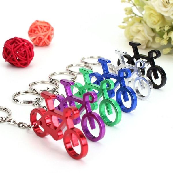 Schlüsselringe 240 PCs Neuheit Fahrrad Fahrrad Keychain Schlüsselring Flasche Wein Bier Opener Tool 6 Farben Anhänger Kettenhalter Charm Schmuck Dro Dhppo