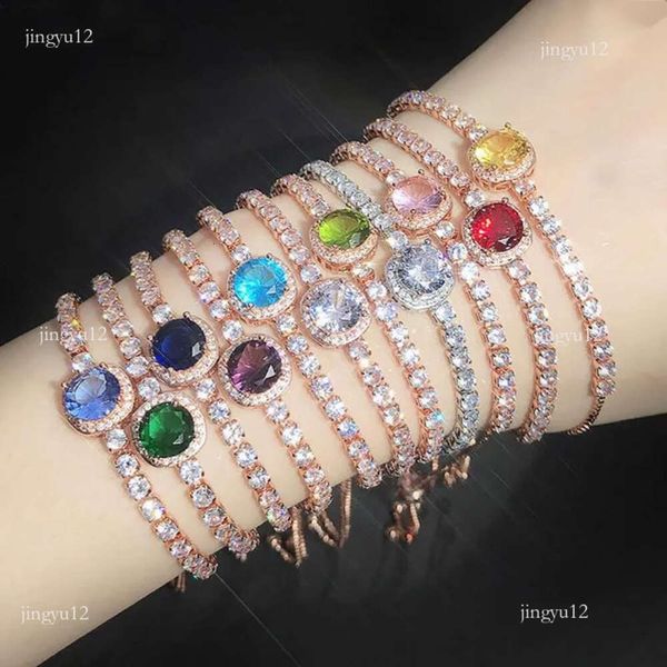 Charm Armbänder EEFs Verstellbare Hochzeit exquisit bunte Kristall für Frauen Zirkonia Handkette Braut Mädchen Engageme