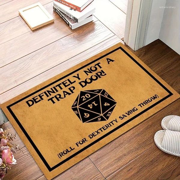 TAPPET BENVENUTO ALLA DUNGEONS ROLL PER InitiativeBathroom Mat DND Game Kitchen tappeto tappeto tappeto decorazioni per la casa