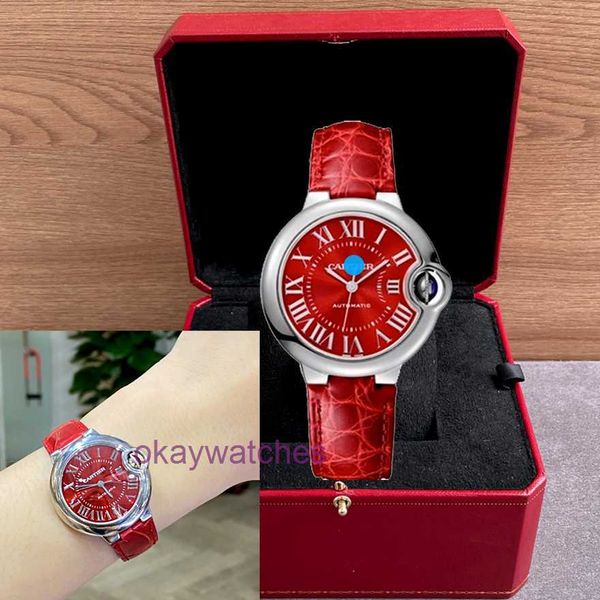 Crater Automatic Unisex Watches Limited Edition China Red New Womens Blue Balloon Mechanical Swiss Watch 33 мм с оригинальной коробкой