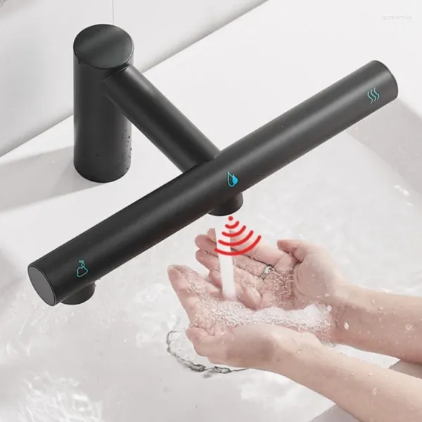 Waschbecken Wasserhähne Tisch -Top -Induktion Wasserhahn Handtrockner integrierter automatischer Wasch- und Trocknungsmaschine