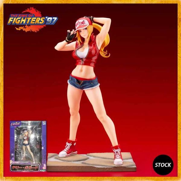 Figure di giocattoli d'azione in stock originale Kotobukiya Il re dei combattenti Terry Bogard Heroines Tag Team Frenzy Azione Azione Figura Figura Toys Doll T240506