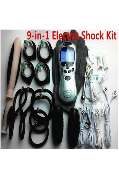 ElectroShock Electro pulse pênis fisioterapia anel de anel de plug uretral plug bdsm jogos adultos de adultos produtos de sexo para ele6958786