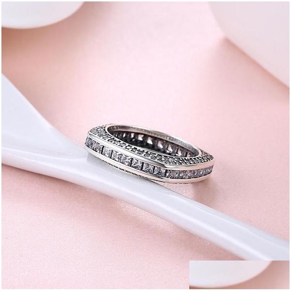 Ringe Choucong Authentic 925 Sier Vintage Punk Ring für Männer Geo-Gothic Uni Frauen Hip Hop Rock Party berühmte Marke Großhandel CZ Diamond Dhjy2