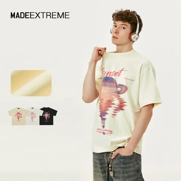 Camisetas masculinas MakeExtreme Sunset T-shirt de mangas curtas para homens e mulheres