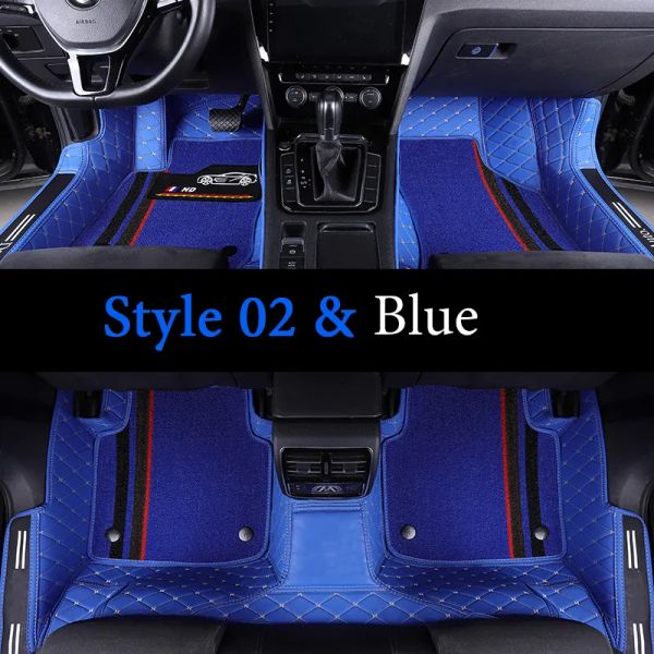 Tappeti tappeti per auto in pelle artificiale personalizzata per la maggior parte dei modelli di auto set di moquette con accessori per interni logo di marca C protezione C