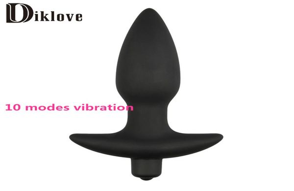 10 скоростей вибрирующие силиконовые вибрации с большим анальным явлением анальный секс -игрушка и мужчина секс продукты анал плагин4625941
