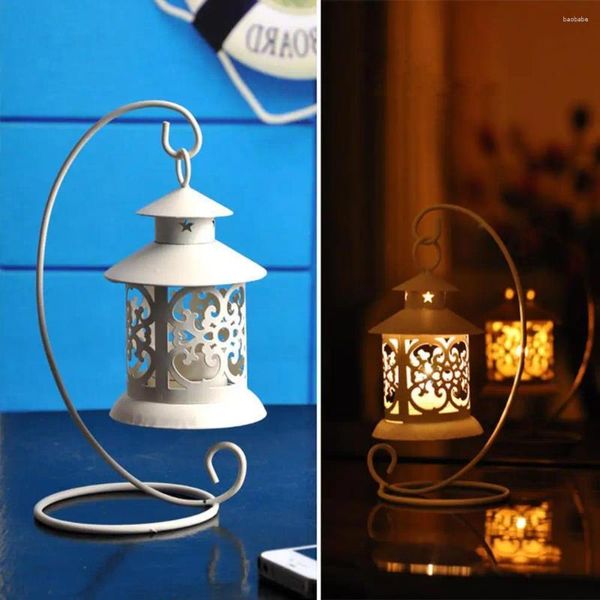 Kerzenhalter elegant hängende Nachtleuchte hohl Candlestick Schmiedeeisen Haus mögen Teelichthalter Hochzeitsraum Ornament