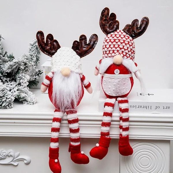 Decorações de Natal Gnome sem rosto Pluxus Elk Rudolph pendente da terra nórdica God Kids Presente de Natal Decoração de casa Navidad