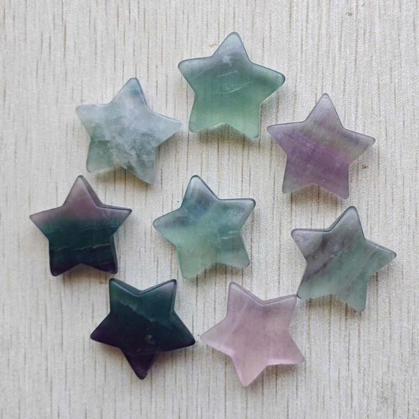 Colares pendentes Moda Moda Fluorite Stone de Fluorite Stanha Sem Hole Pingents For Acessórios Jóias Fazendo 8pcs por atacado