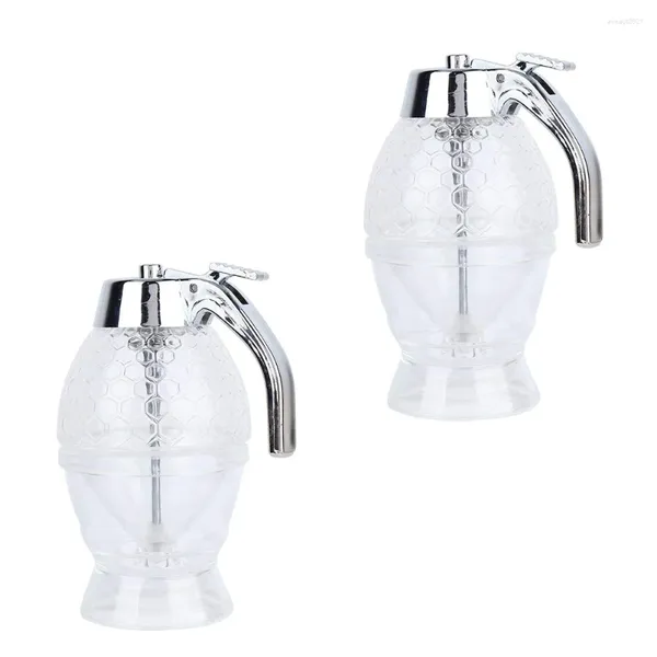 Set di stoviglie da 2 pezzi Dispenser aceto barattolo di sciroppo di litorali con succo di metro contenitore mescolando bere da cucina da cucina drink.