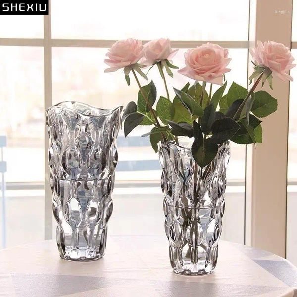 Vazolar Modern Dekor Hidroponik Cam Vazo Kristal Saksılar Dekoratif Düzenleme Masası Dekorasyon Yapay Çiçek
