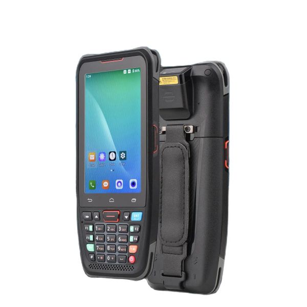 Scanner porta palmante POS Android 10.0 PDA Terminal 1D/2D/QR Ccode con codice a barre con supporto di base di carica 2/3/4g WiFi BT con touchscreen da 4,0 pollici