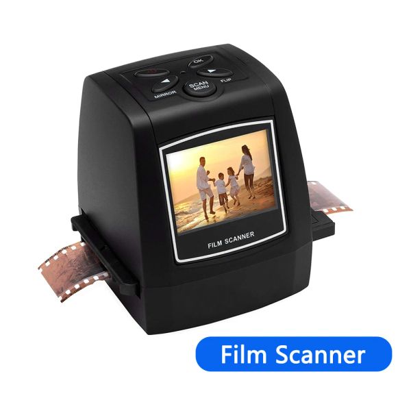 Tarayıcılar Mini 5MP 35mm Negatif Film Tarayıcı Negatif Slayt Fotoğraf Film Dönüştürür USB Kablo LCD Slayt 2.4 