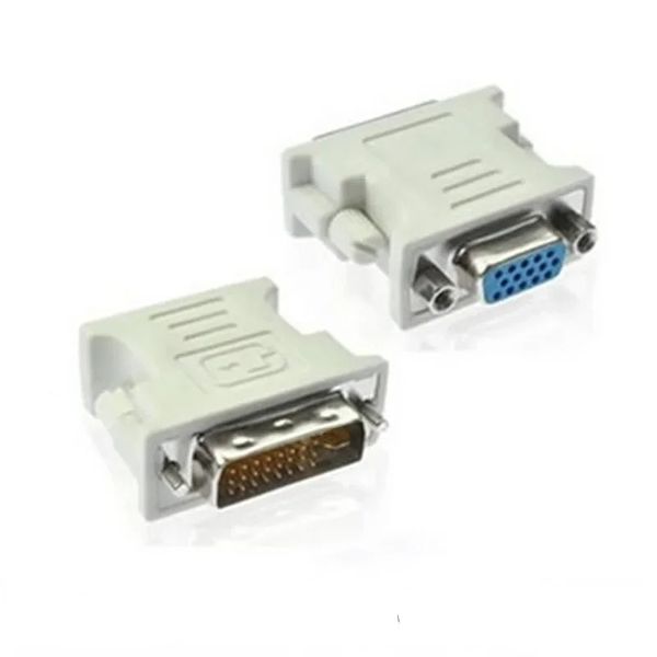 Stecker Computer Monitor Video White Plastik Langlebiger DVI 24+1 bis VGA weiblicher Mehrzweck-Konverter-Adapter Mini