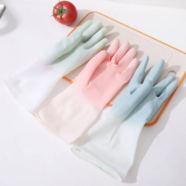 Guanti da 1 opair pulizia silicone guanti per lavaggio di lavaggio guanti piatto scrubber che lava i guanti in gomma