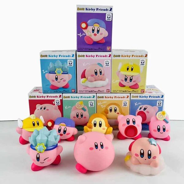 Blind Box Genuine Kirby Friends 2 3 Food Play Blind Box Box Box Game Figures de Carro Decoração de Carro Decoração PVC Doll Toys T240506