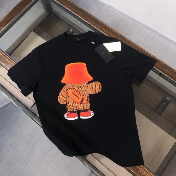 Camicie da maschera da maschere da uomo a maniche corte da uomo a maniche corte t-shirt coppia modella traspirabile 100 cotone di lusso uomini hip hop di qualità hip hop maglietta da uomo size s xxl