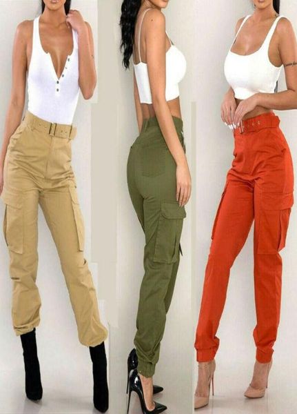 Frauen Cargohose Hosen solide Punk lose Sportwanderung Streetwear Hosen sexy Hip Hop European und Aman Style Pants2421047