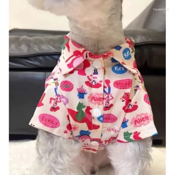 Camicia abbigliamento per cani vestiti estate sottile per animali domestici cagnolini orsacchio