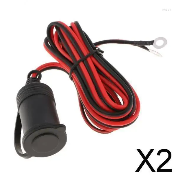 Organizador de carros 2x fêmea de 12V/24V do conector do conector de liga de cigarro Adaptador Cabo de soquete