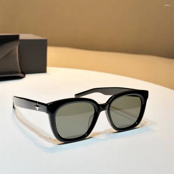 Солнцезащитные очки корейцы билли -кошачьи глаза дизайнер бренд ацетат роскошный маленький солнце