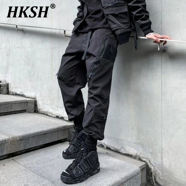 Pantaloni maschili hksh primaverile autunno marea alla larghezza di matita tattica a matita casual safari scarkwear punk pantaloni giapponesi hk0055