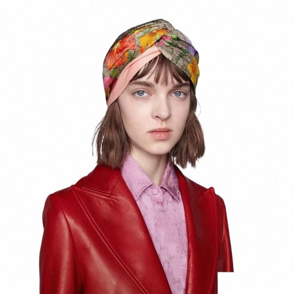 Дизайнер с повязками на 100% шелковая повязка на голову Женская девочка Эластичная волоса