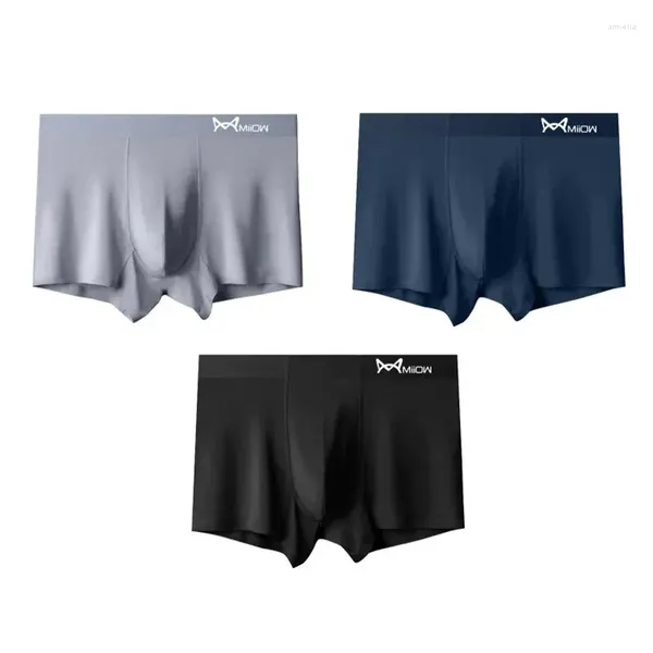 Unterhose Miiow 3PCS Männer Unterwäsche Boxer Shorts Schritt atmungsaktiv