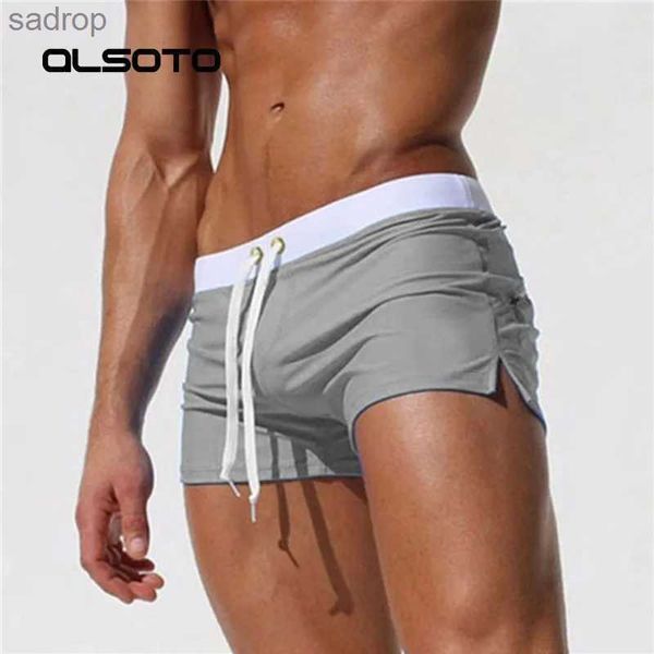 Roupas de banho masculina verão 2023 novo vestido de banho masculino calça de natação sexy sunga swimsuit de maiô de traje de banho