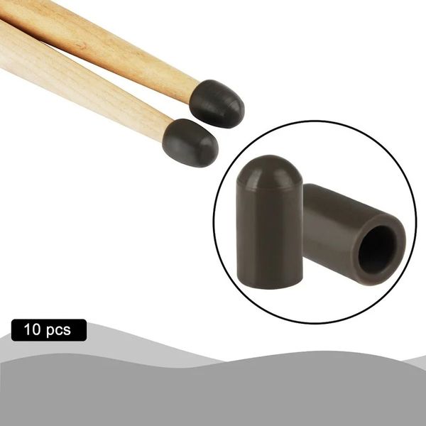 10pcs Silicon Drum Stick Head Gummihülle Drumstick Gummiabdeckung für Percussion Instrumente Drum Accessoires