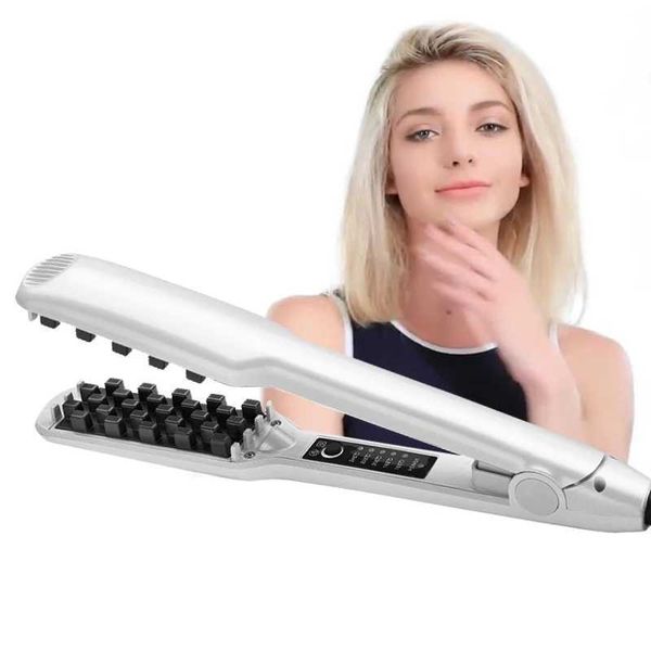 Curling Iron Un ferro per capelli in ceramica volumetrica professionale per un lungo o grande durata con un soffice strumento di crimpatura di piastratura Q240506