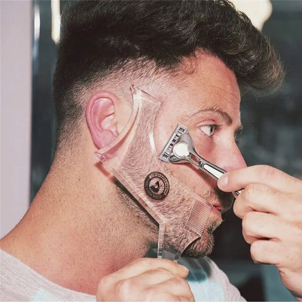 Nuovo modello di styling a forma di barba a doppio lato la barba cestino per la barba pettine uomini strumenti di rasatura per la barba modello di bordo per la barba faccia di bellezza utensile