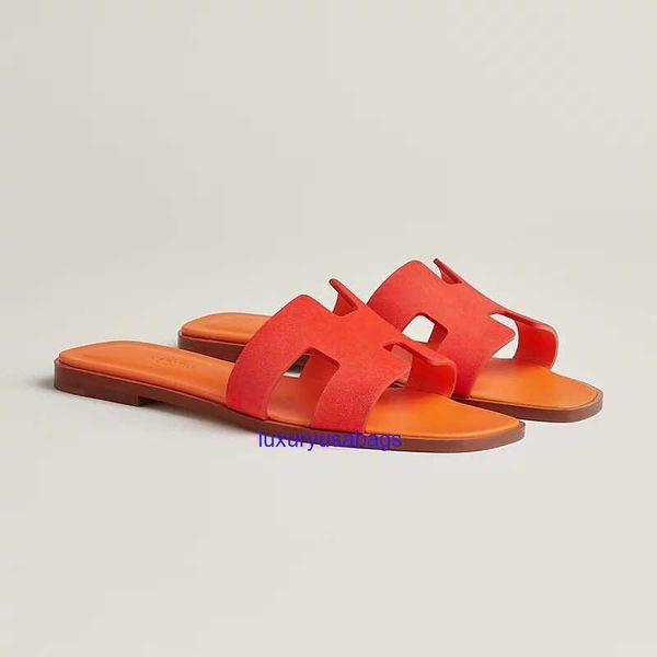 Designer Hot Womens Oran Flat Sandals con logo H logo Stile di semplicità francese popolare popolare con le pannelli classici di moda da donna in estate must-have or5i