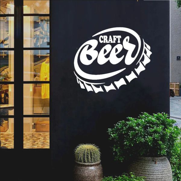 Çıkartmalar Şişe Kapağı Zanaat Bira Sanat Tasarım Ev Bar Pub Craft Vinil Ev Dekor Duvar Etiket Çıkarılabilir Çıkarılabilir Çıkarma Duvar Kağıdı CX194