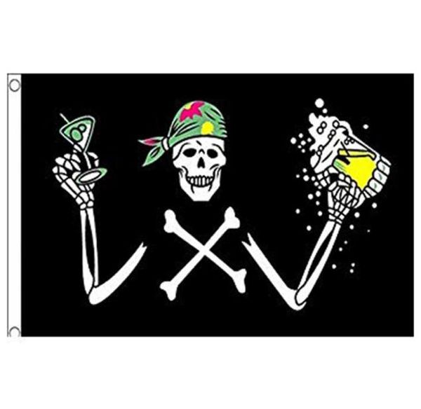 Pirata com bandeira de cerveja Custom 3x5ft sinalizadores imprimindo publicidade publicitária nacional ao ar livre Uso interno Drop 1514232