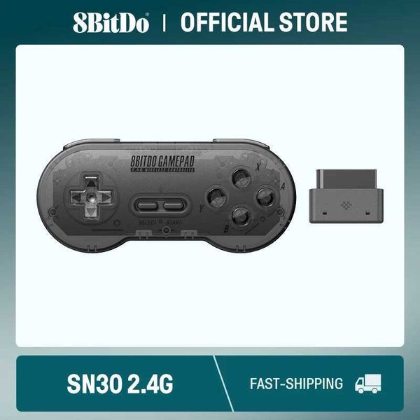 Controladores de jogo Joysticks 8bitdo SN30 2.4G Placa de jogo sem fio para SNES/SFC J2405007 ORIGINAL