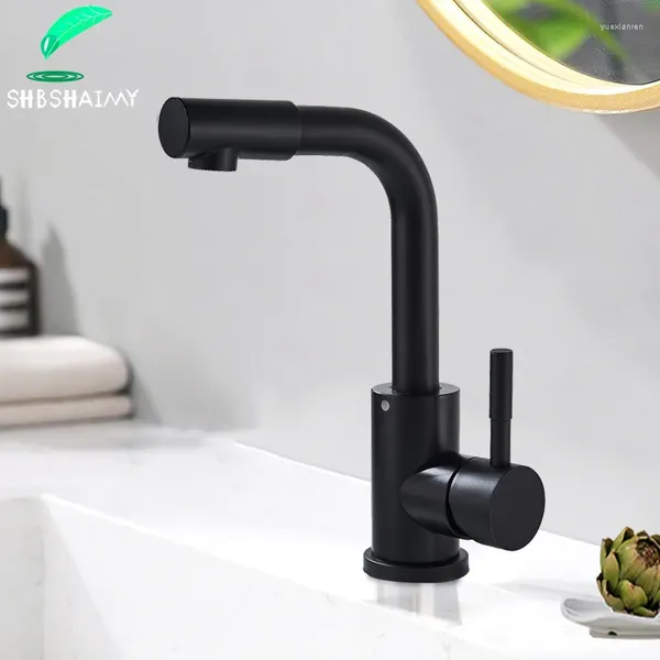 Rubinetti del lavandino da bagno shbshaimy manico a foro singolo e mixer per acqua fredda per un miscelatore per acqua fredda