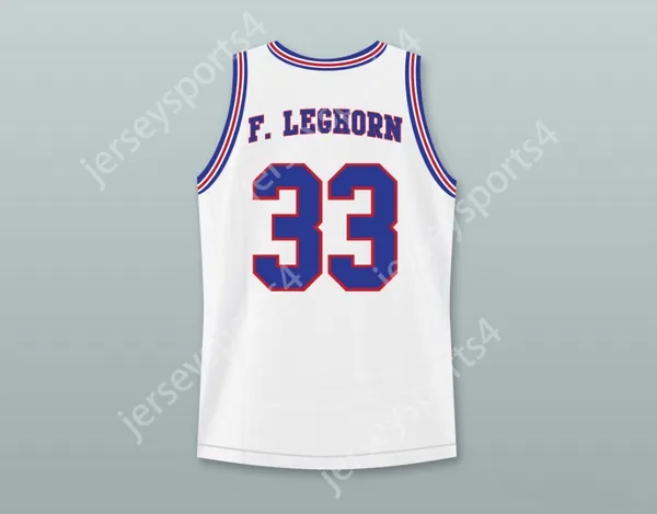 Custom Nay Mens Juventude/Kids Space Jam Foghorn Leghorn 33 Tune Squad Basketball Jersey com Foghorn Leghorn Patch Top Stitched S-6xl