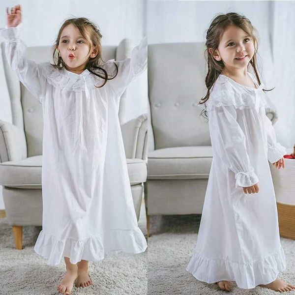 Abbigliamento da bambina del pigiama da bambina principessa da notte a maniche lunghe abito natalizio per bambini pigiami 3-12 annil2405