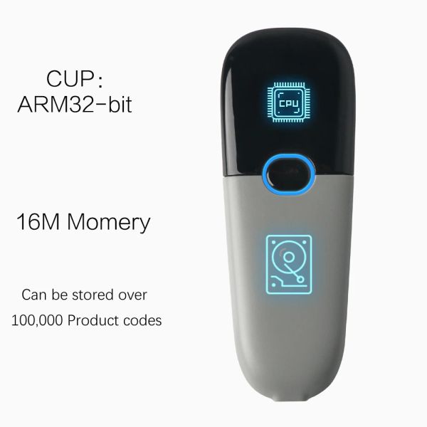 Scanner mini scanner di codici a barre portatile 1D/2D Wireless QR Codice Reader 2.4G BluetoothcompAtible Scanner