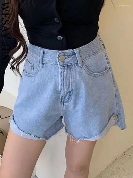 Jeans femminile femminile Summer Fashion Twilolor Tassel Street Street Street Zipper Tasche Female Shorts Casual Shorrs Burrs