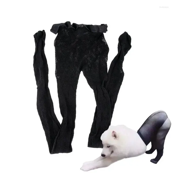 Dog Apparel Fishnet Pantyhose Moda de meias pretas Acessório de fantasia de festa elástica de roupas elásticas para cães pequenos médios grandes