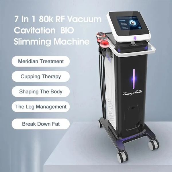7 80K RF vakum kavitasyon gövdesi zayıflama makinesi diyot lazer radyo frekansı ultrason lipo vücut zayıflama yağ çıkarma makinesi