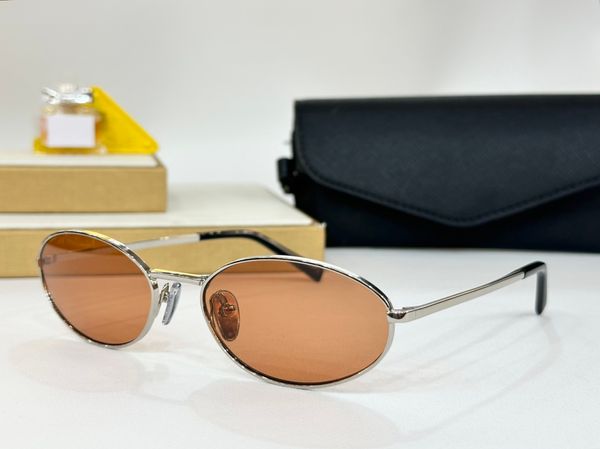 Mode Sonnenbrille für Männer Frauen Retro Eyewear A59s Designer Reisen Strandstil Brillen Anti-Ultraviolett Klassiker CR39 Board Oval Metal Full Frame Random Box