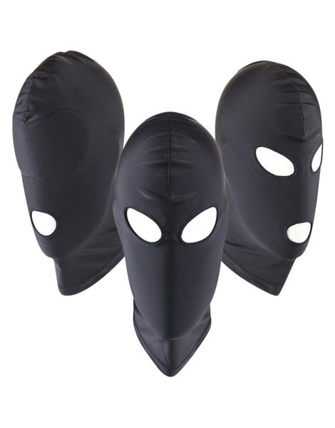Yetişkin esaret fetiş maske kaputu sıkın nefes alabilen açık ağız göz maskesi bdsm cosplay seks oyuncakları erotik başlık maske adamı unisex3650753